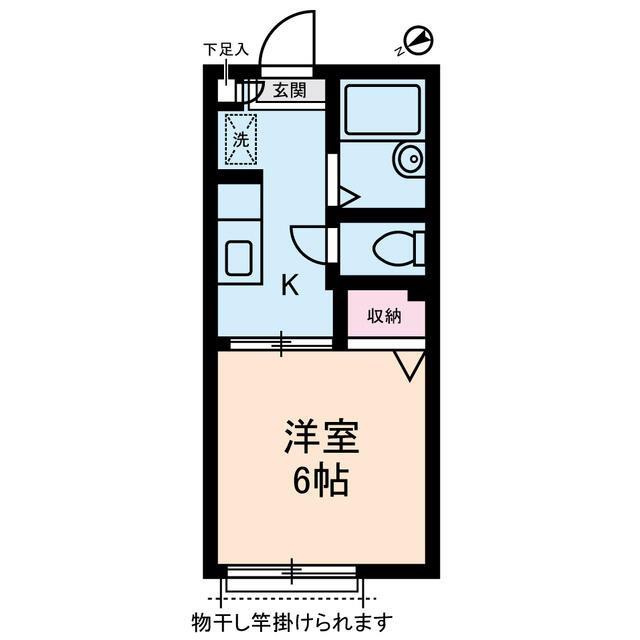 キャップス早稲田(1K/2階)の間取り写真