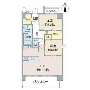 コンフォートリンク(2LDK/2階)の間取り写真