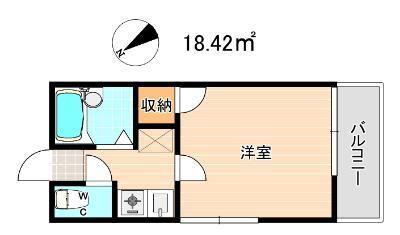 新検見川第4レジデンス(1K/1階)の間取り写真