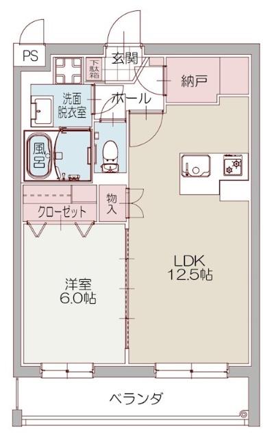 杉山マンション(1LDK/2階)の間取り写真