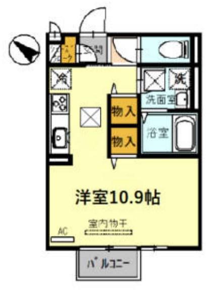 セジュール天満(ワンルーム/2階)の間取り写真