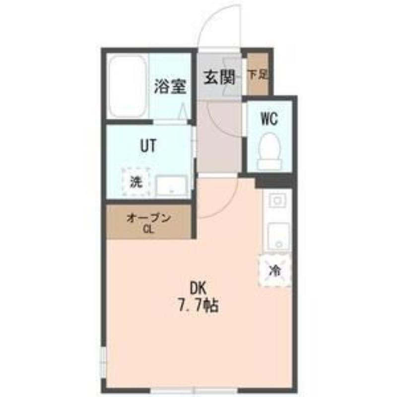 COFFRET西町北(ワンルーム/2階)の間取り写真