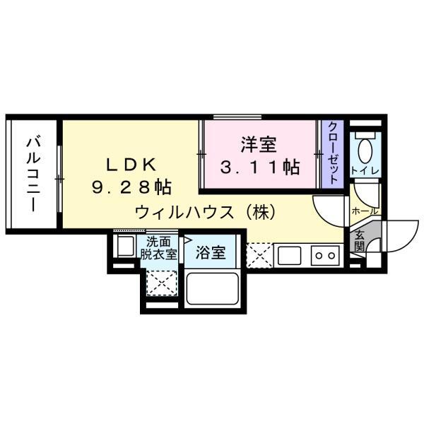 REGALEST堺市駅(1LDK/3階)の間取り写真