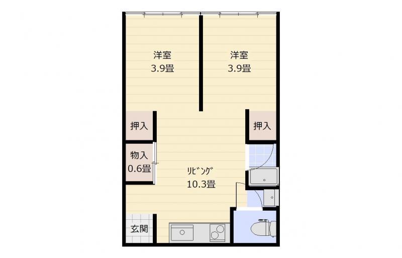 A BAOA QU(2LDK/9階)の間取り写真