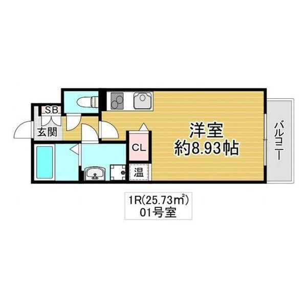 アート徳庵(ワンルーム/3階)の間取り写真