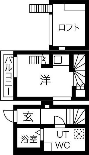 シャレイド豊田本町イースト(ワンルーム/1階)の間取り写真