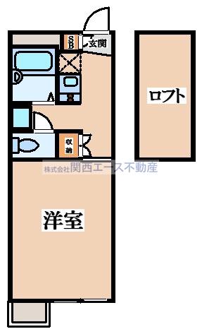 レオパレス290(1K/2階)の間取り写真