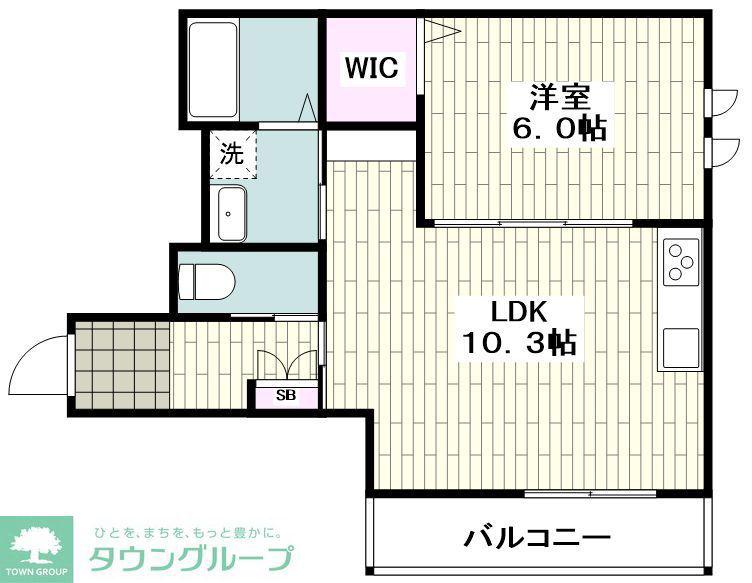 KR.BILLS(1LDK/2階)の間取り写真