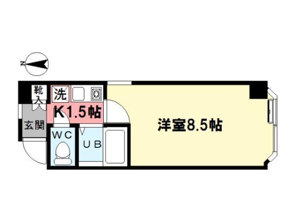 メゾン井荻(1K/2階)の間取り写真