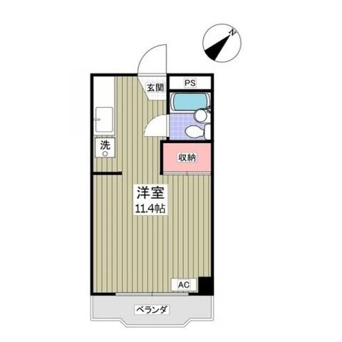 エスペランサ喜沢(ワンルーム/5階)の間取り写真