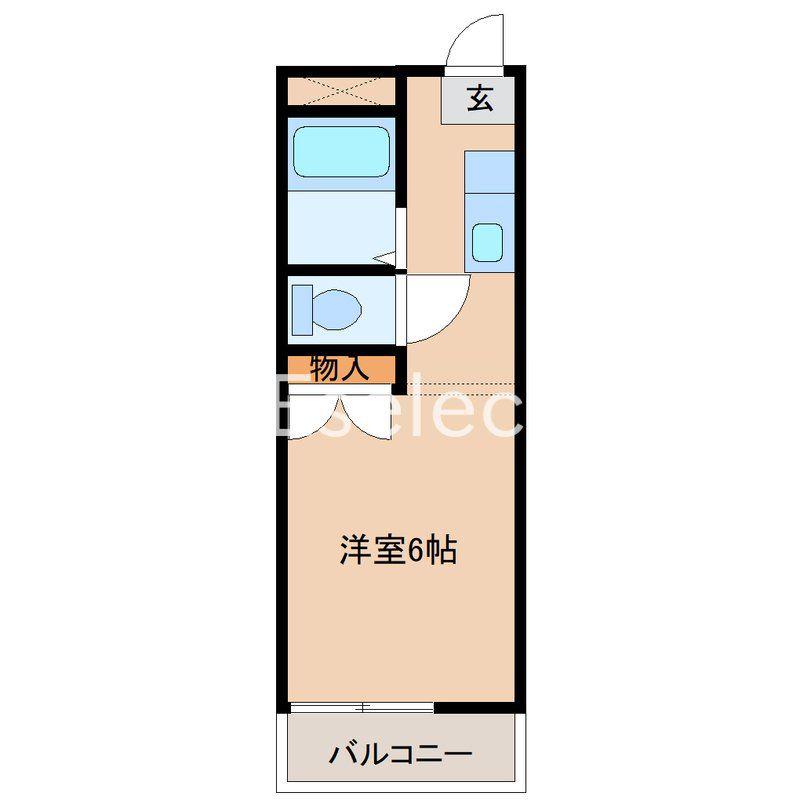 シティハイム矢作町(ワンルーム/3階)の間取り写真