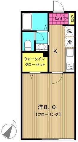 リヴェールガーデン(1K/1階)の間取り写真