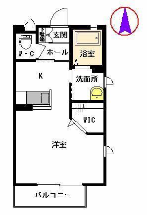 シャーメゾンベシーノ佐大C(ワンルーム/1階)の間取り写真