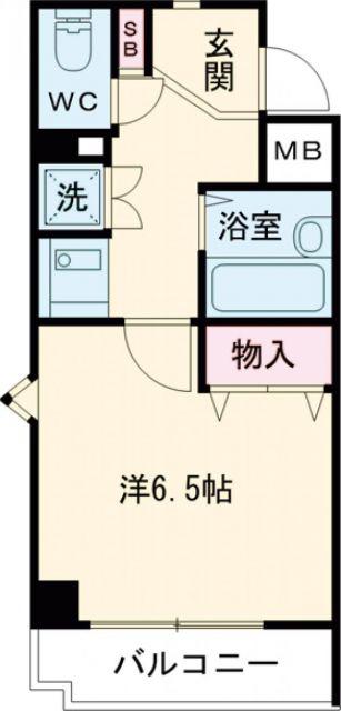ブライティミル(1K/1階)の間取り写真