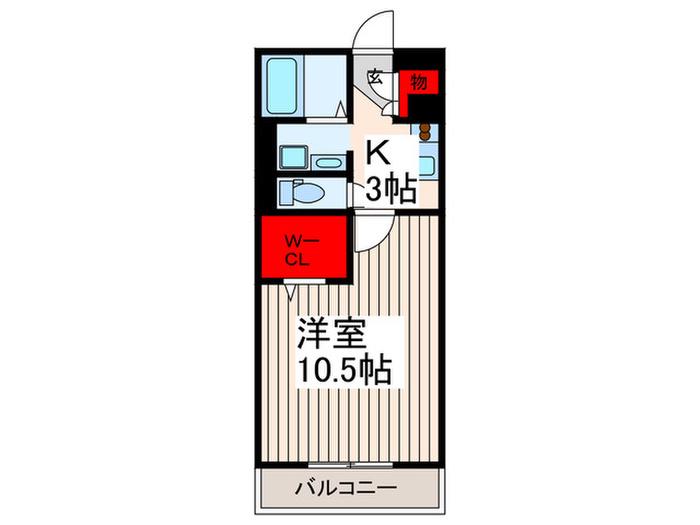 エクセレンス(1K/3階)の間取り写真