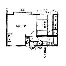 メルヴェーユ護国橋(1LDK/4階)の間取り写真