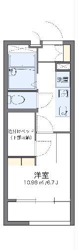 レオパレスエスペランサ横須賀(1K/1階)の間取り写真