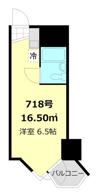 東京ベイビュウ(ワンルーム/7階)の間取り写真