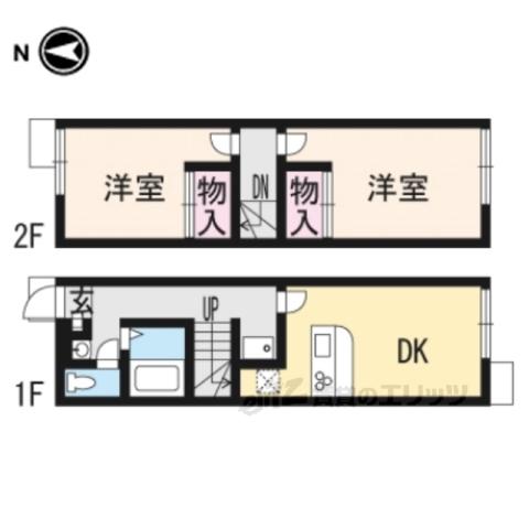 レオパレスKIHARAPARTⅡ(2DK/1階)の間取り写真