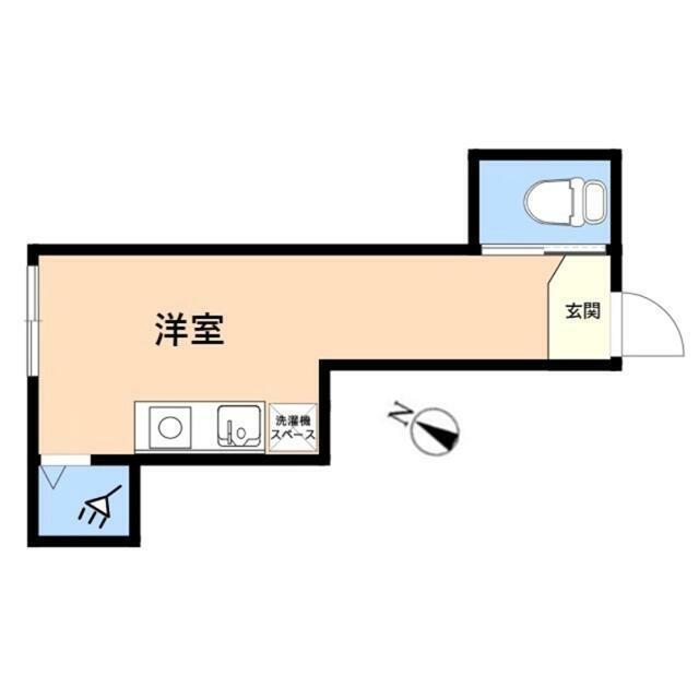 TOKYOβ竹ノ塚10(ワンルーム/1階)の間取り写真