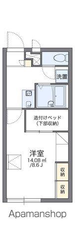レオパレスパストラルB(1K/1階)の間取り写真