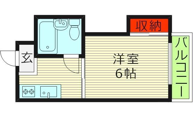 東洋プラザ都島中通(1K/4階)の間取り写真