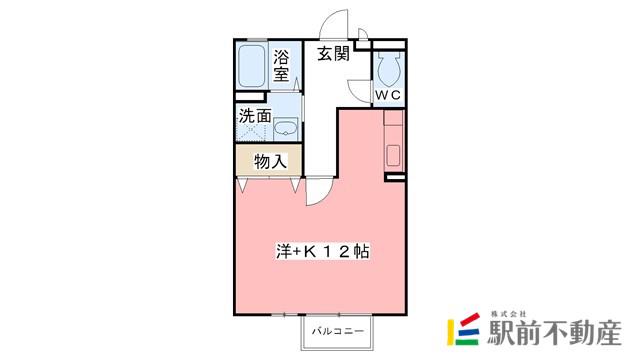 セピアコート・AMI(ワンルーム/2階)の間取り写真