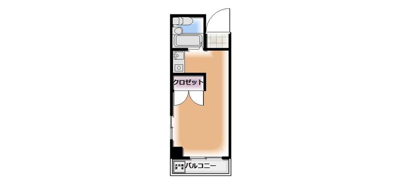 カメヤハイツ(ワンルーム/3階)の間取り写真