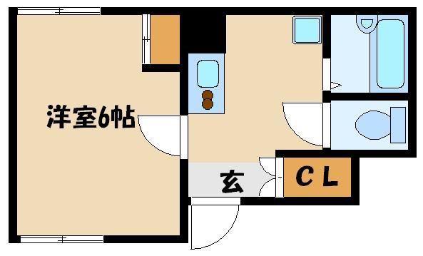 レオネクストARAKI(1K/1階)の間取り写真