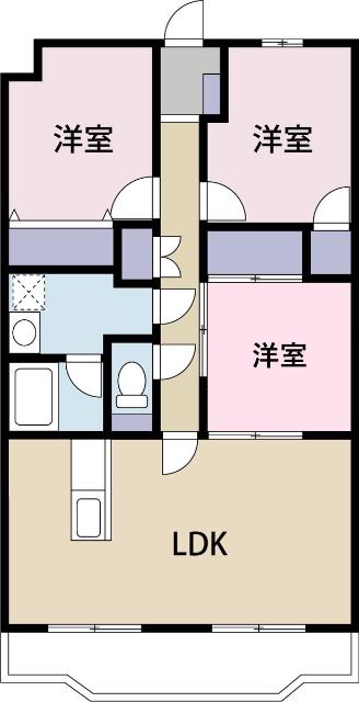 エレガントライフV(3LDK/2階)の間取り写真