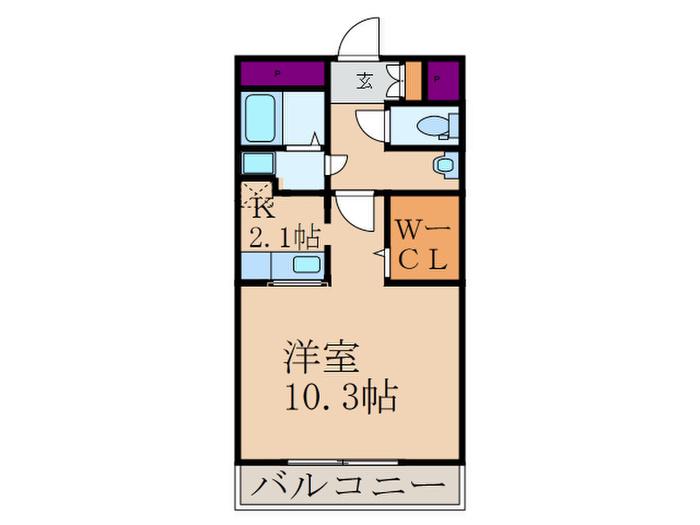 HOUMI.BLD(1K/3階)の間取り写真