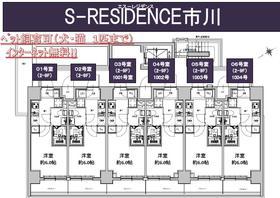 S-RESIDENCE市川(1K/9階)の間取り写真