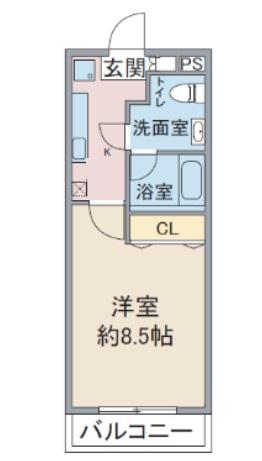 京成本線 青砥駅 徒歩12分 4階建 築21年(1K/2階)の間取り写真