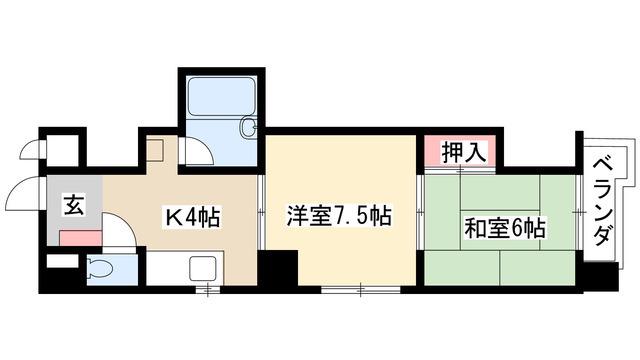 丸和マンション(2K/3階)の間取り写真
