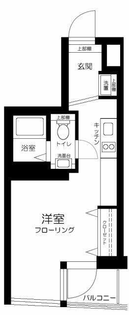 トリアス129(ワンルーム/6階)の間取り写真