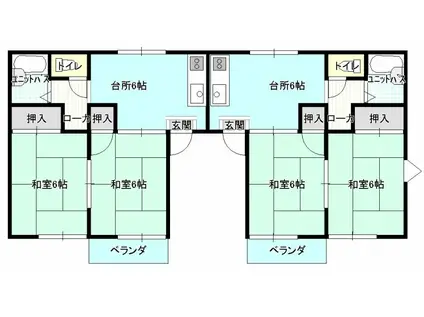 ニッセキローズ(2DK/2階)の間取り写真