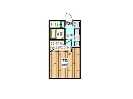 えれがんすの家(1K/2階)の間取り写真