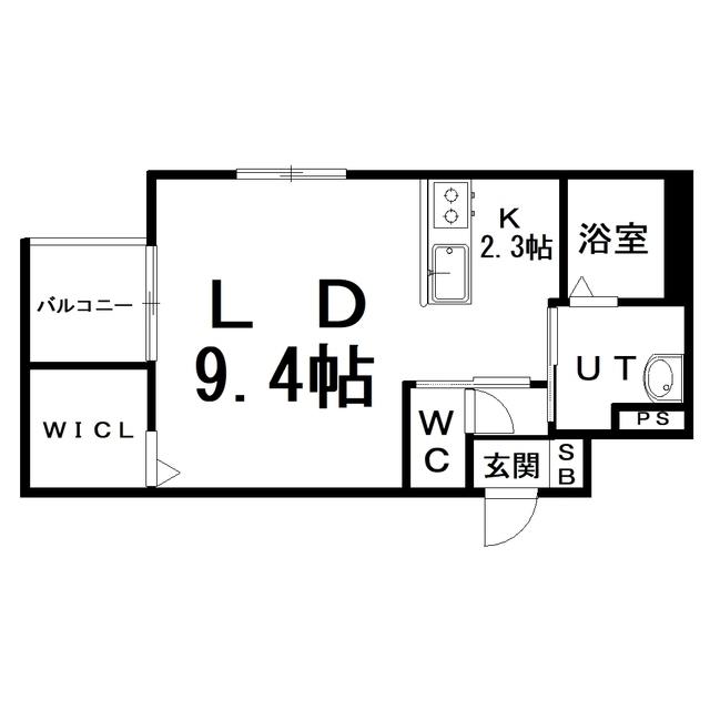 グレイス(1K/1階)の間取り写真
