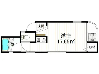 グランメゾン(ワンルーム/2階)の間取り写真