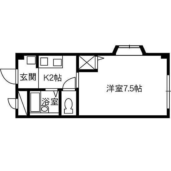 エメローズ汐田(1K/2階)の間取り写真