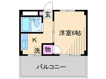 メゾンドゥフレール(1K/3階)の間取り写真