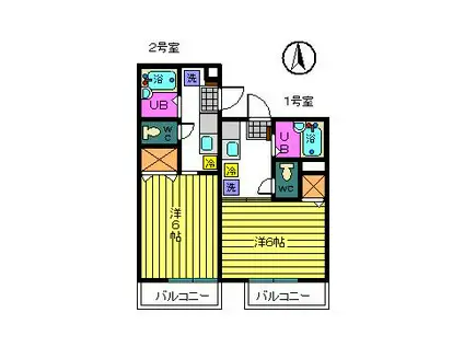 ONE`S HOUSE(1K/1階)の間取り写真