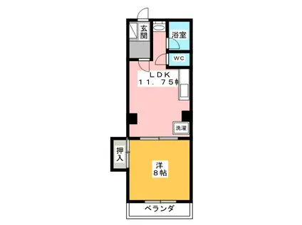 メゾンサトウ(1LDK/2階)の間取り写真