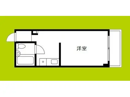 双福マンション(ワンルーム/3階)の間取り写真