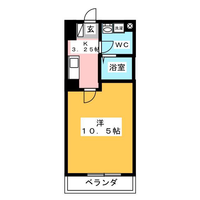 竹中ビル(1K/3階)の間取り写真