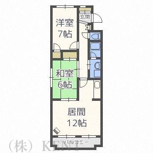 総業八軒ハイム(2LDK/2階)の間取り写真