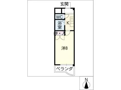 STUDIOグランペール(1K/2階)の間取り写真