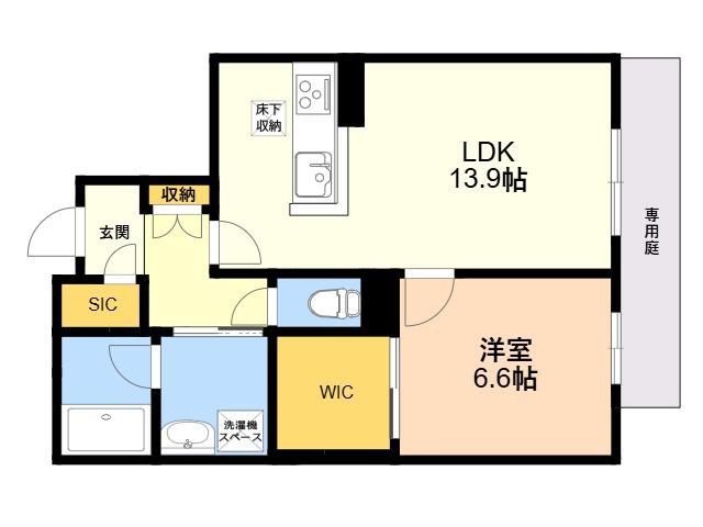 メゾン パルク 清水(1LDK/1階)の間取り写真