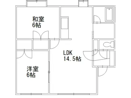 コーポぐれこ(2LDK/2階)の間取り写真