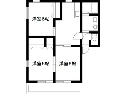 レトアKEI(3DK/1階)の間取り写真